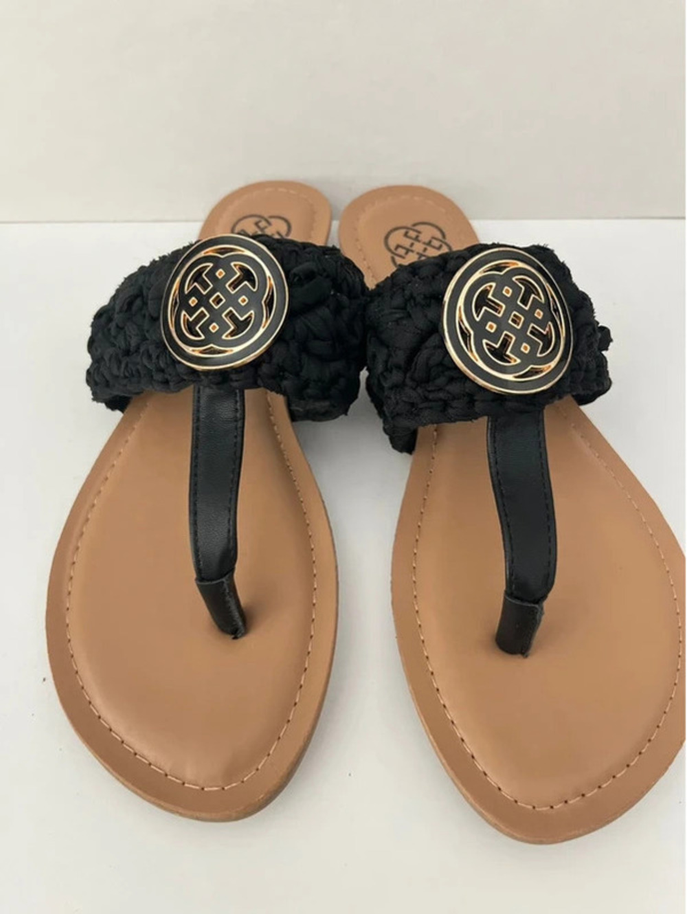 Daisy Fuentes Penelope Sandals Black 9M New Flexible Outsole